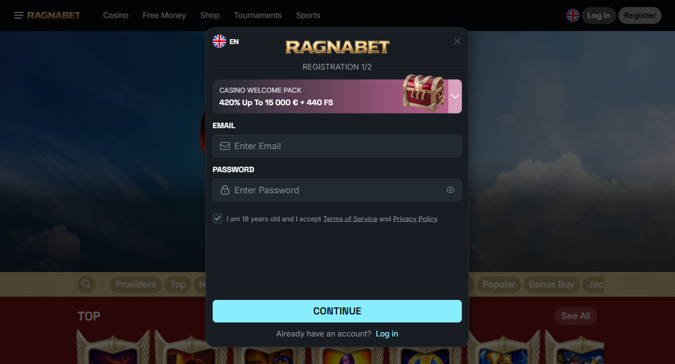 RagnaBet Casino Login and Register